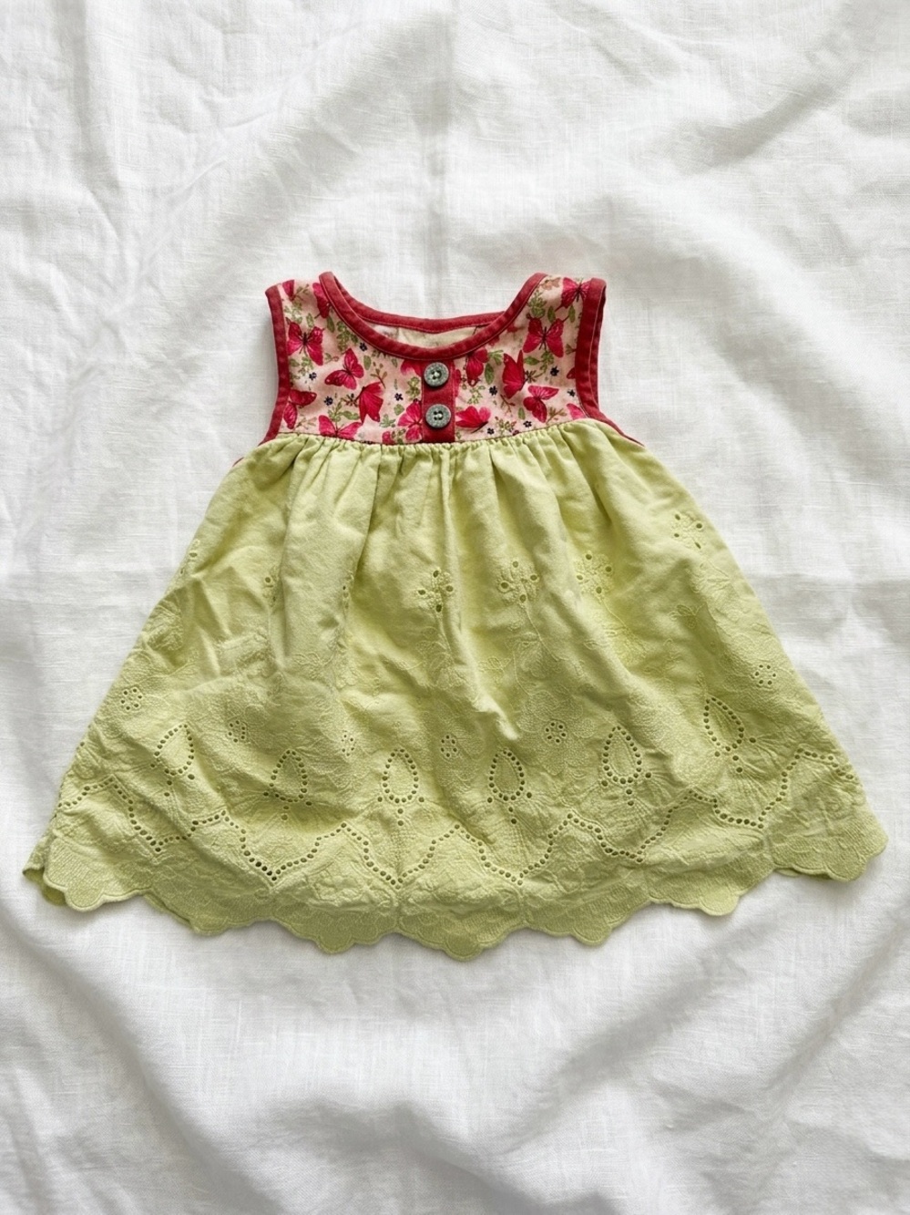 ‼️VGUC Matilda Jane Pink Butterfly Eyelet Tunic Size 4T Summer Boutique